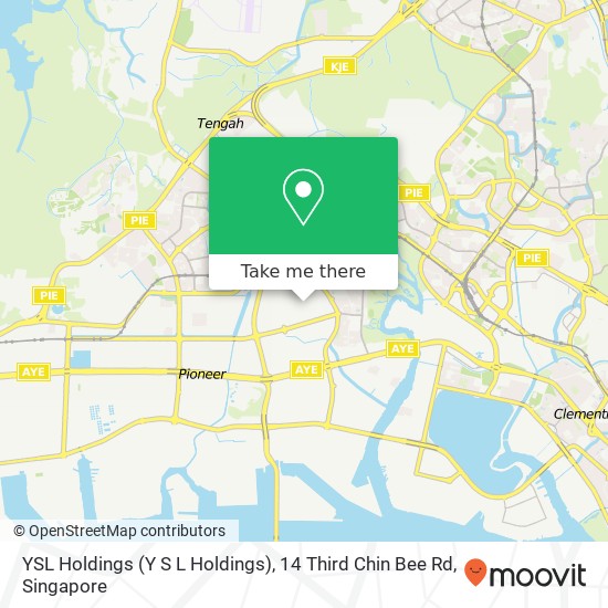 YSL Holdings (Y S L Holdings), 14 Third Chin Bee Rd map