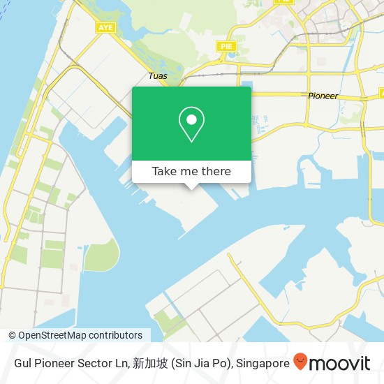 Gul Pioneer Sector Ln, 新加坡 (Sin Jia Po)地图