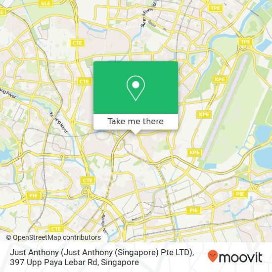 Just Anthony (Just Anthony (Singapore) Pte LTD), 397 Upp Paya Lebar Rd地图