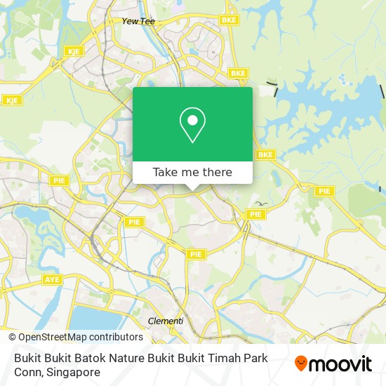 Bukit Bukit Batok Nature Bukit Bukit Timah Park Conn map