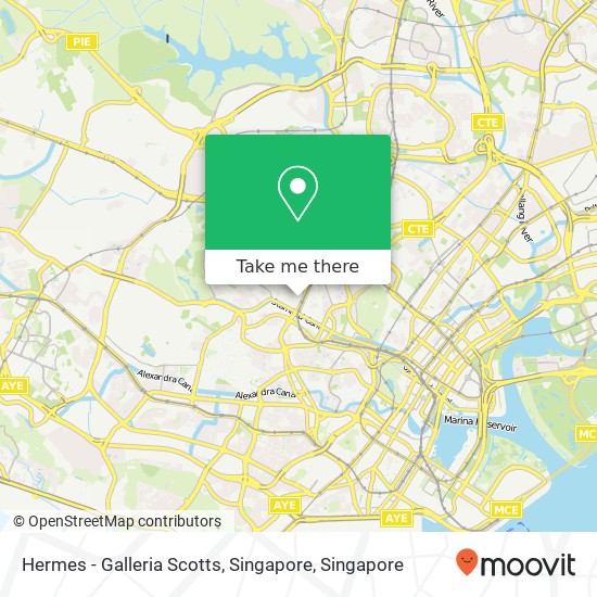 Hermes - Galleria Scotts, Singapore map