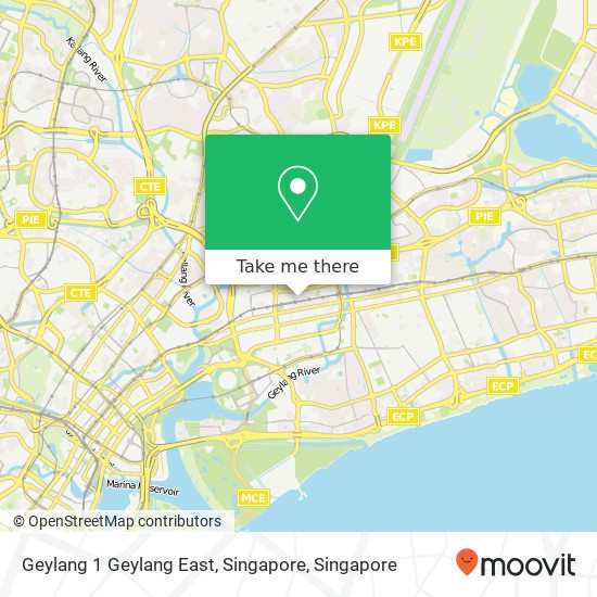 Geylang 1 Geylang East, Singapore map