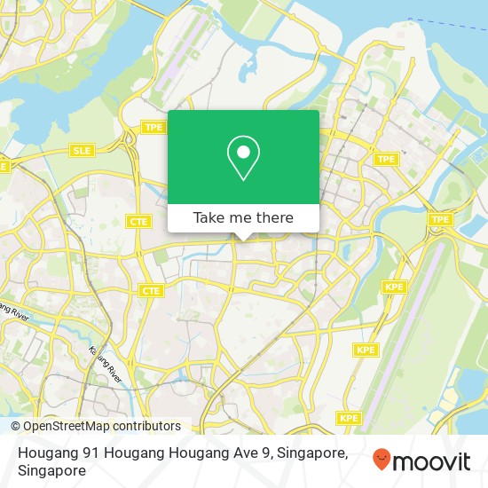 Hougang 91 Hougang Hougang Ave 9, Singapore map