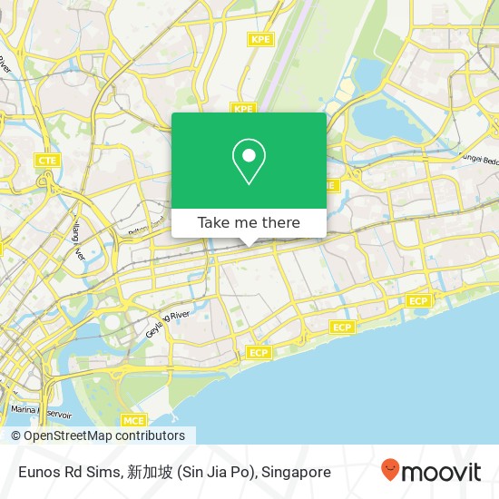 Eunos Rd Sims, 新加坡 (Sin Jia Po)地图