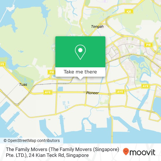 The Family Movers (The Family Movers (Singapore) Pte. LTD.), 24 Kian Teck Rd map