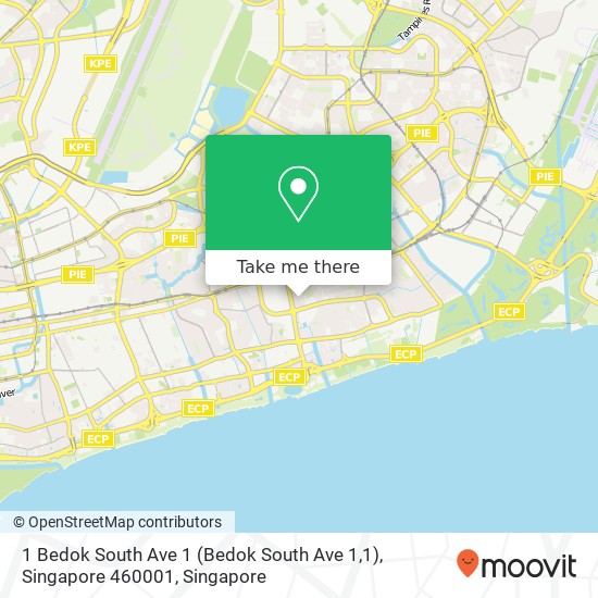 1 Bedok South Ave 1 (Bedok South Ave 1,1), Singapore 460001地图