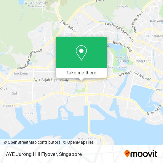 AYE Jurong Hill Flyover map