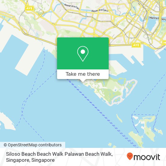 Siloso Beach Beach Walk Palawan Beach Walk, Singapore地图