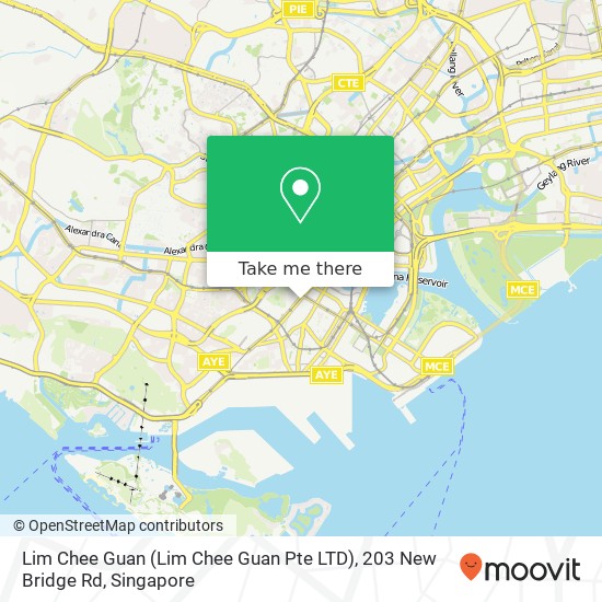 Lim Chee Guan (Lim Chee Guan Pte LTD), 203 New Bridge Rd地图