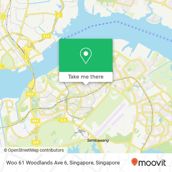 Woo 61 Woodlands Ave 6, Singapore map