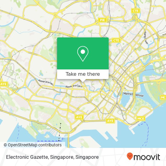 Electronic Gazette, Singapore map