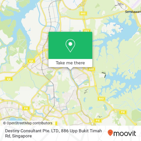 Destiny Consultant Pte. LTD., 886 Upp Bukit Timah Rd map
