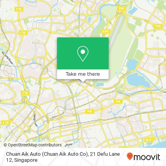 Chuan Aik Auto (Chuan Aik Auto Co), 21 Defu Lane 12地图