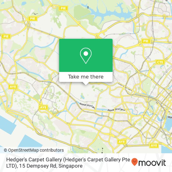 Hedger's Carpet Gallery (Hedger's Carpet Gallery Pte LTD), 15 Dempsey Rd地图