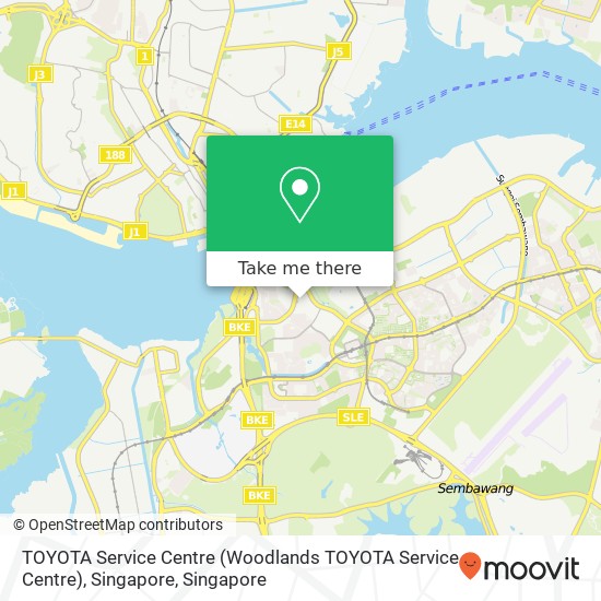 TOYOTA Service Centre (Woodlands TOYOTA Service Centre), Singapore map