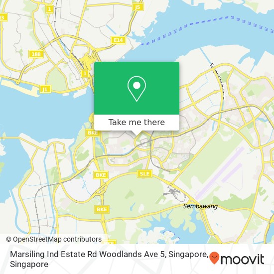 Marsiling Ind Estate Rd Woodlands Ave 5, Singapore map