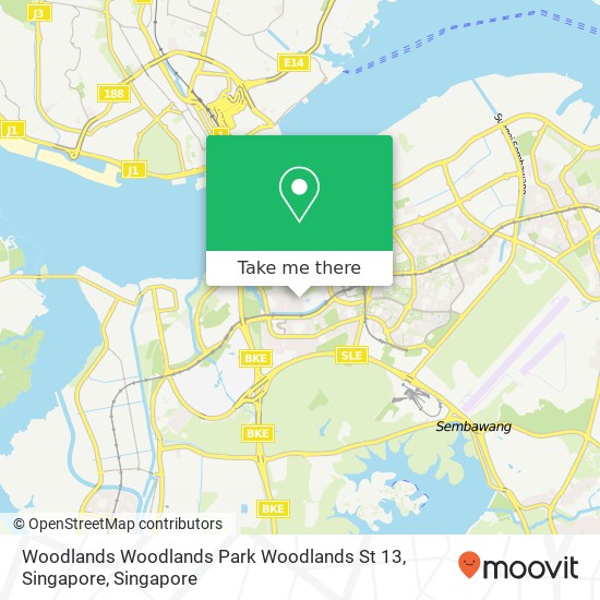 Woodlands Woodlands Park Woodlands St 13, Singapore map