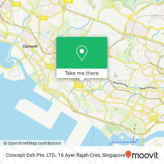 Concept Osh Pte. LTD., 16 Ayer Rajah Cres map