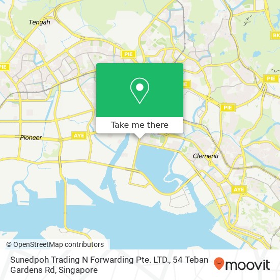 Sunedpoh Trading N Forwarding Pte. LTD., 54 Teban Gardens Rd map