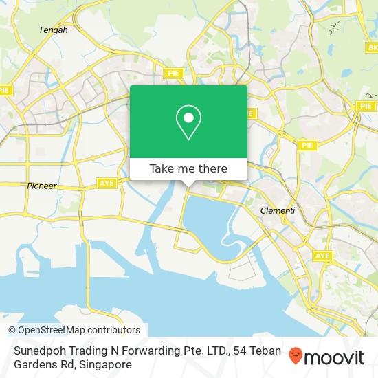 Sunedpoh Trading N Forwarding Pte. LTD., 54 Teban Gardens Rd地图