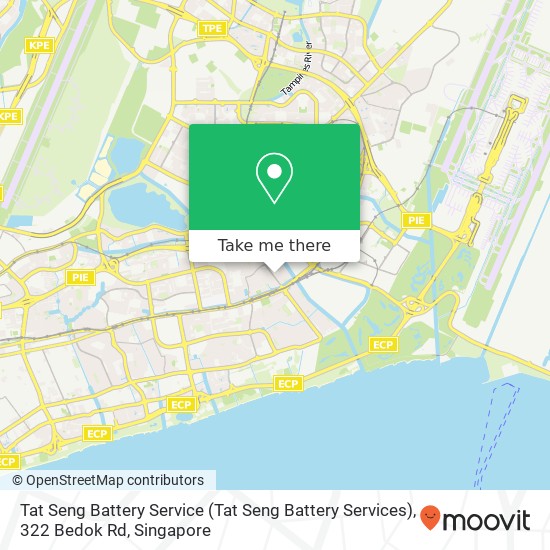 Tat Seng Battery Service (Tat Seng Battery Services), 322 Bedok Rd map