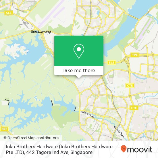 Inko Brothers Hardware (Inko Brothers Hardware Pte LTD), 442 Tagore Ind Ave map