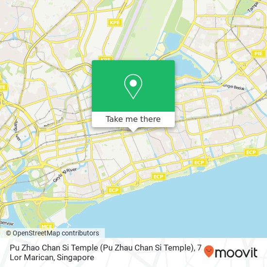 Pu Zhao Chan Si Temple (Pu Zhau Chan Si Temple), 7 Lor Marican map