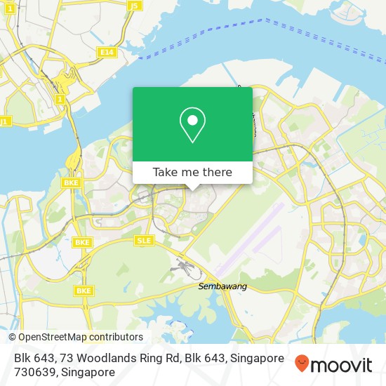 Blk 643, 73 Woodlands Ring Rd, Blk 643, Singapore 730639地图