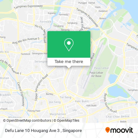 Defu Lane 10 Hougang Ave 3地图