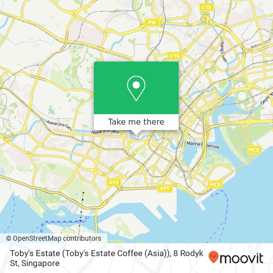 Toby's Estate (Toby's Estate Coffee (Asia)), 8 Rodyk St map