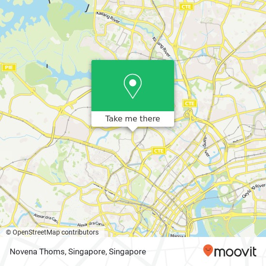 Novena Thoms, Singapore map