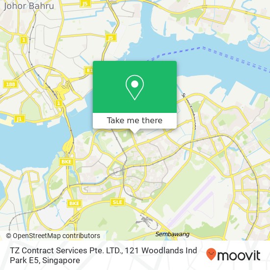 TZ Contract Services Pte. LTD., 121 Woodlands Ind Park E5 map