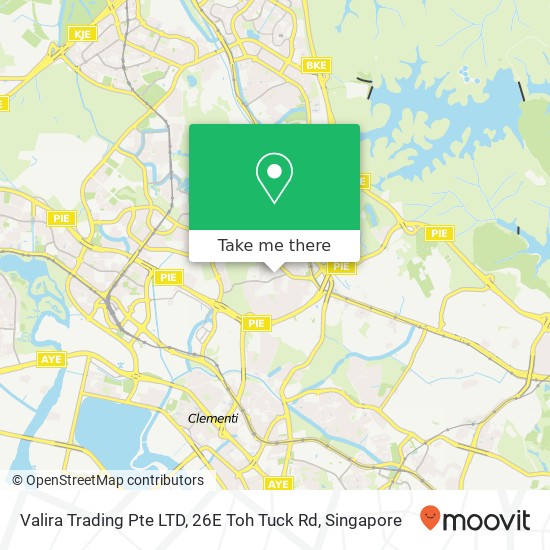 Valira Trading Pte LTD, 26E Toh Tuck Rd地图