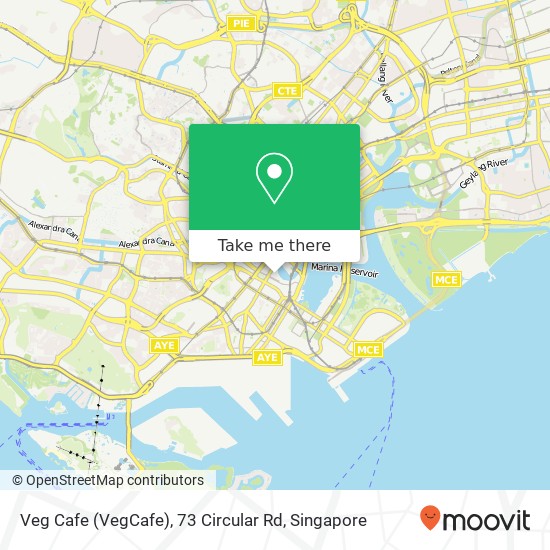 Veg Cafe (VegCafe), 73 Circular Rd地图