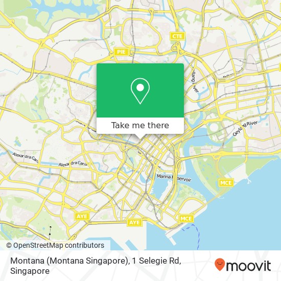 Montana (Montana Singapore), 1 Selegie Rd地图