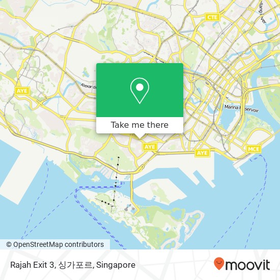 Rajah Exit 3, 싱가포르 map