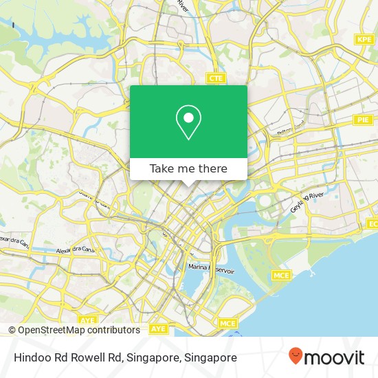 Hindoo Rd Rowell Rd, Singapore地图