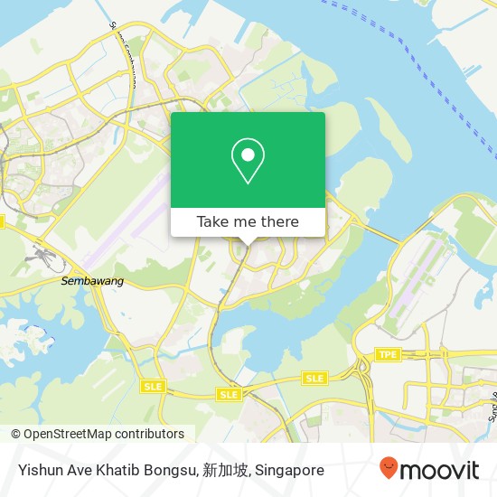 Yishun Ave Khatib Bongsu, 新加坡地图