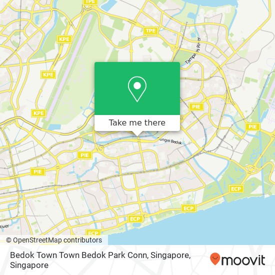 Bedok Town Town Bedok Park Conn, Singapore map