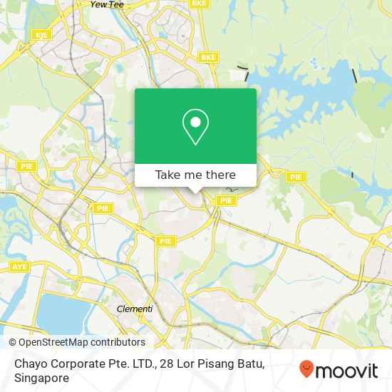 Chayo Corporate Pte. LTD., 28 Lor Pisang Batu map