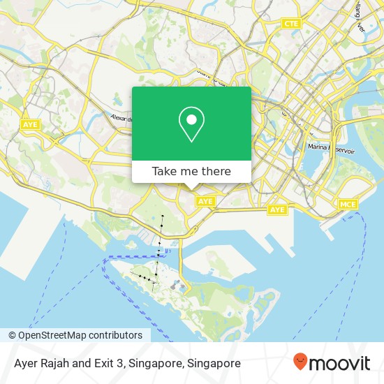 Ayer Rajah and Exit 3, Singapore map