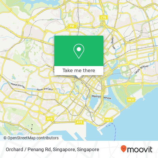 Orchard / Penang Rd, Singapore map