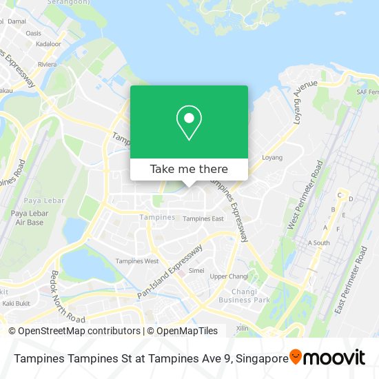 Tampines Tampines St at Tampines Ave 9 map