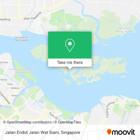 Jalan Endut Jalan Wat Siam map