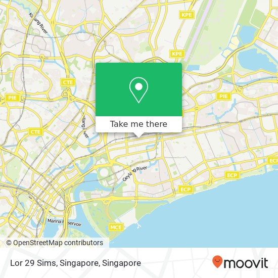 Lor 29 Sims, Singapore map