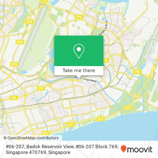 #06-207, Bedok Reservoir View, #06-207 Block 769, Singapore 470769地图