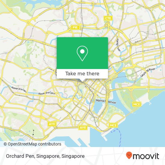 Orchard Pen, Singapore map