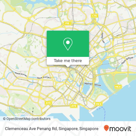 Clemenceau Ave Penang Rd, Singapore map