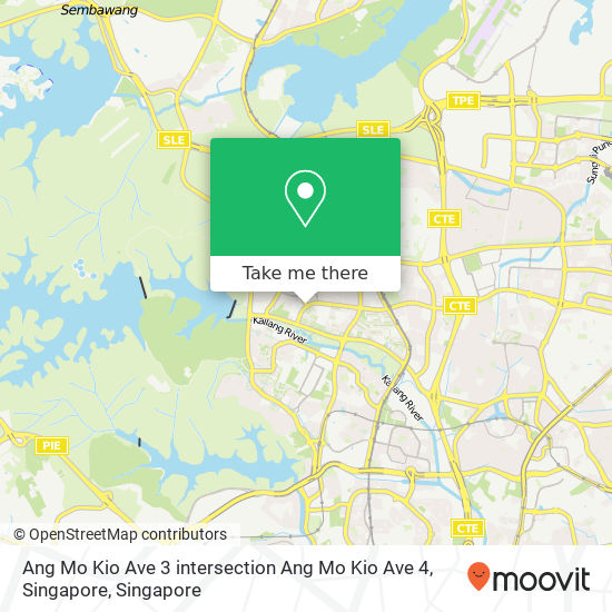 Ang Mo Kio Ave 3 intersection Ang Mo Kio Ave 4, Singapore map