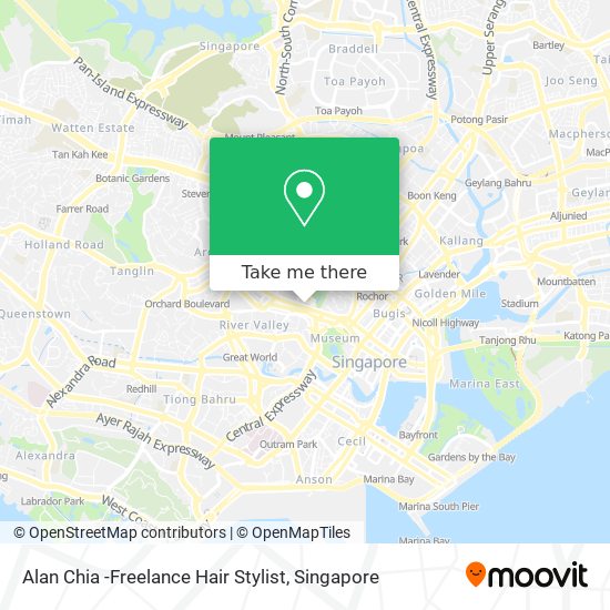 Alan Chia -Freelance Hair Stylist map